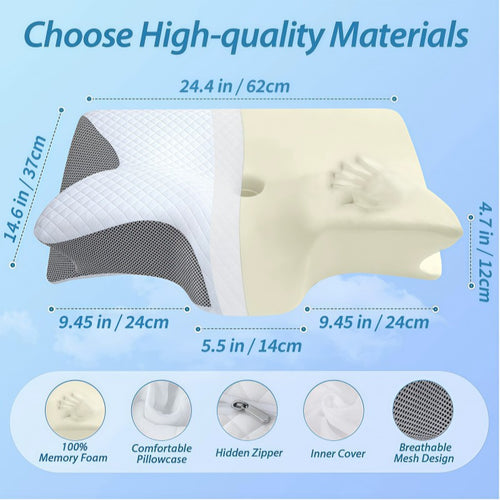 Butterfly-Shaped Horn Neck Pillow