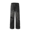 Distressed Straight-Leg Denim Pants