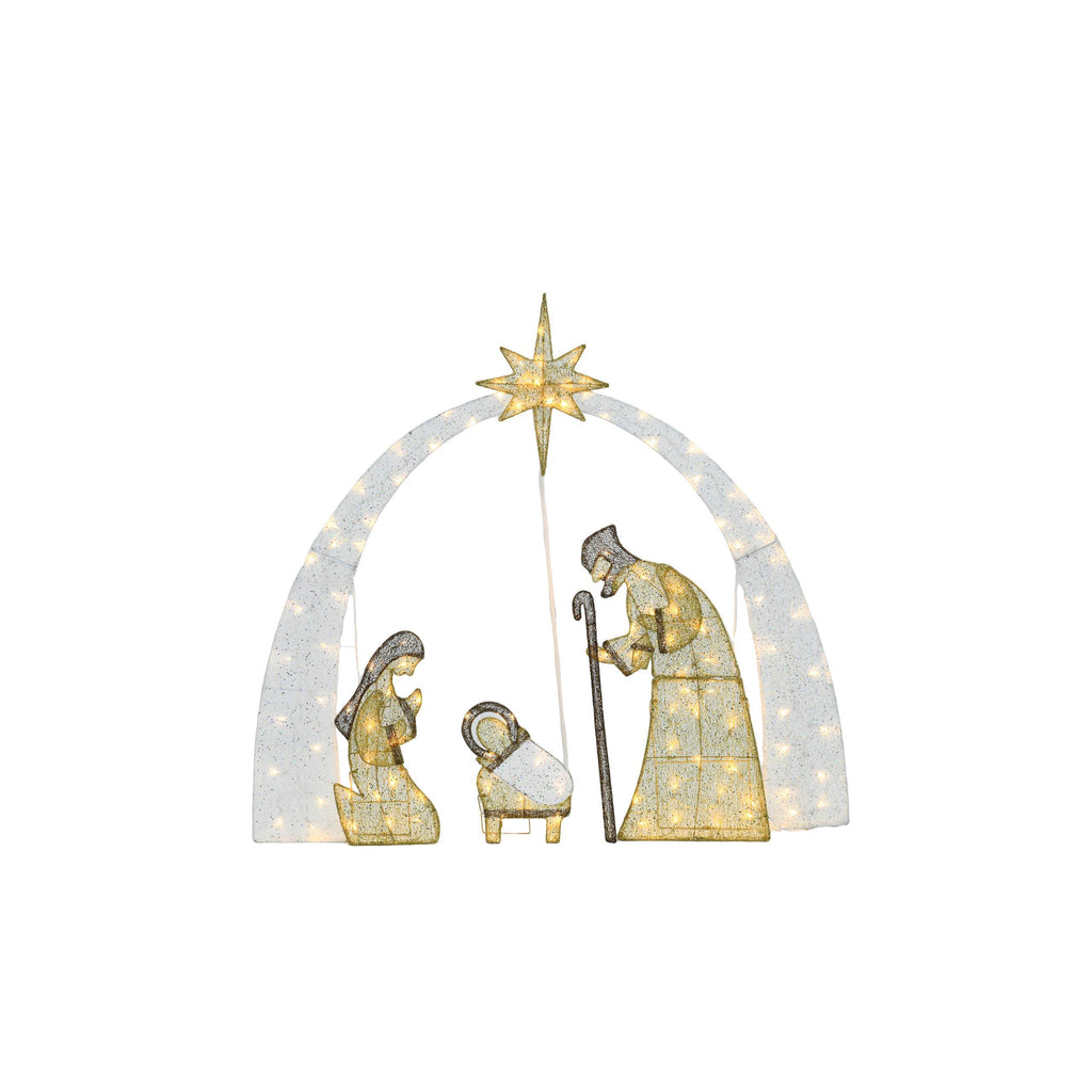 Nativity Scene Warm White Always Bright Decoration Christmas Religious Scene Indoor And Outdoor Atmosphere Faith Decorations