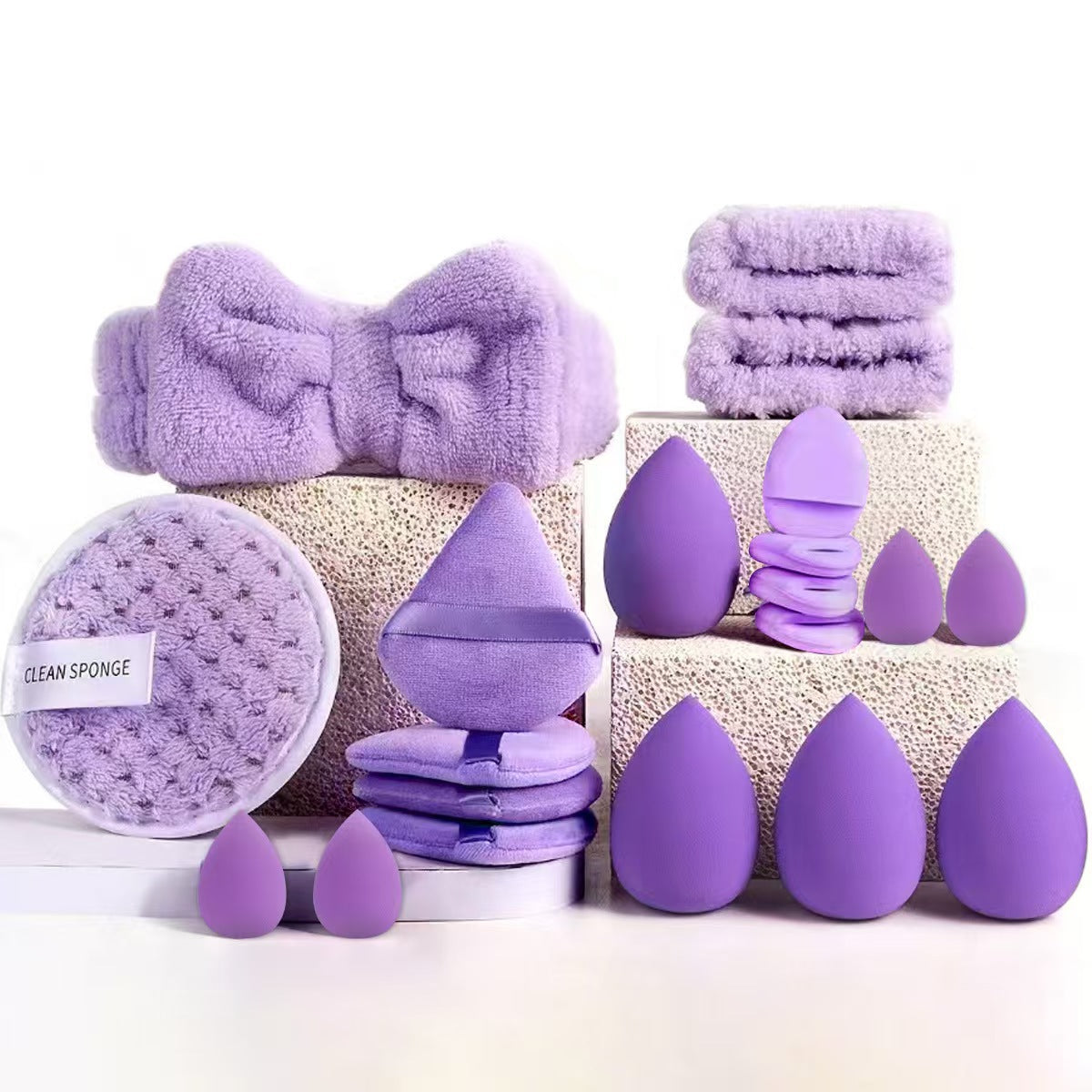 Professional Makeup Brush and Powder Puff Set 46 Pieces