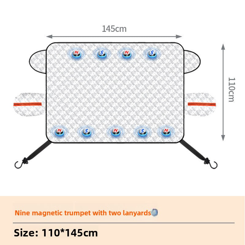 Magnetic Thickened Car Wind Shield Cover for Snow