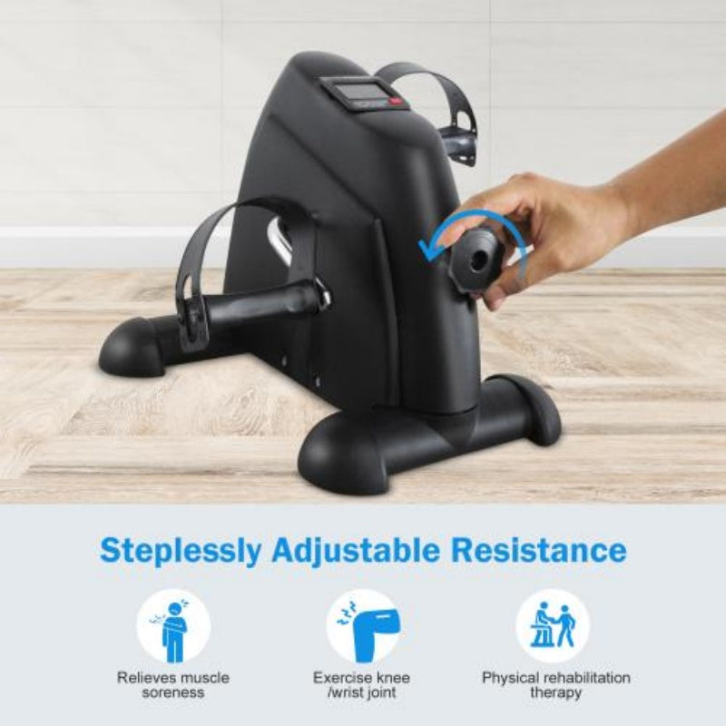 Mini Exercise Bike For Home Rehabilitation Training, With A Maximum Load Of 120 Kg And An Electronic Display And Instep Straps