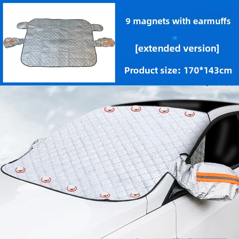 Magnetic Thickened Car Wind Shield Cover for Snow