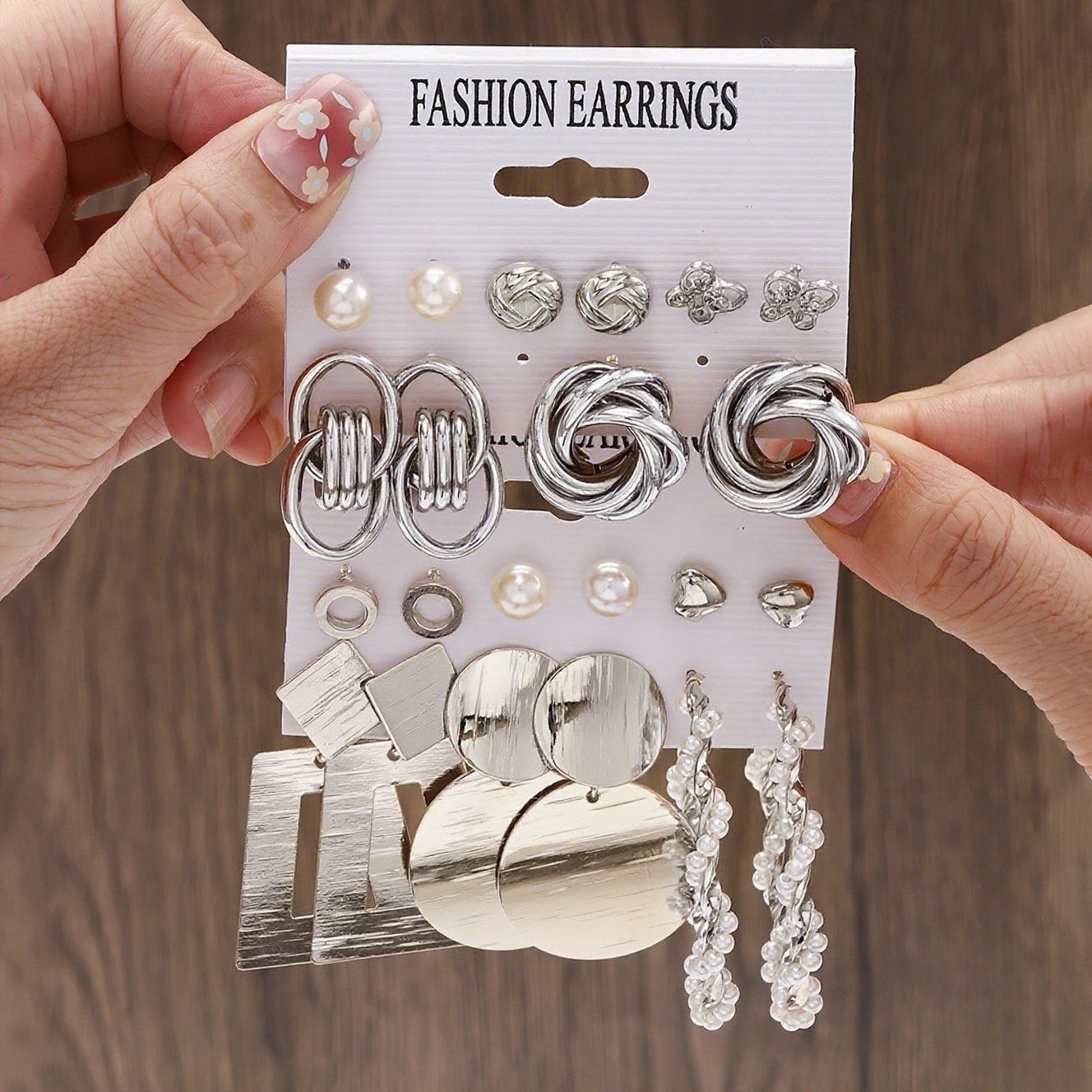 Geometric Metal Women's Earrings Set