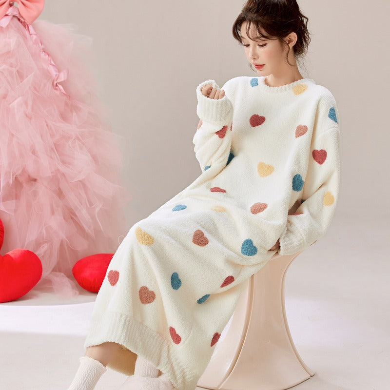 Coral Fleece Pajama Nightgown