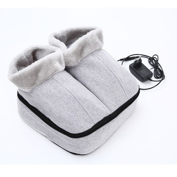 Heated massage boot foot warmers with multiple functions