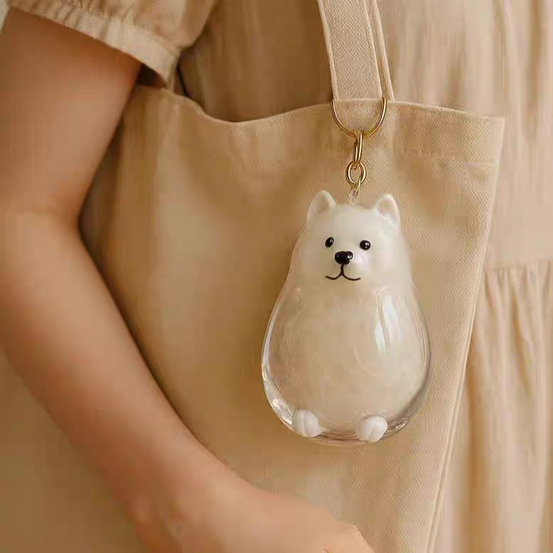 Cartoon Pet Hair Storage Keychain Pendant