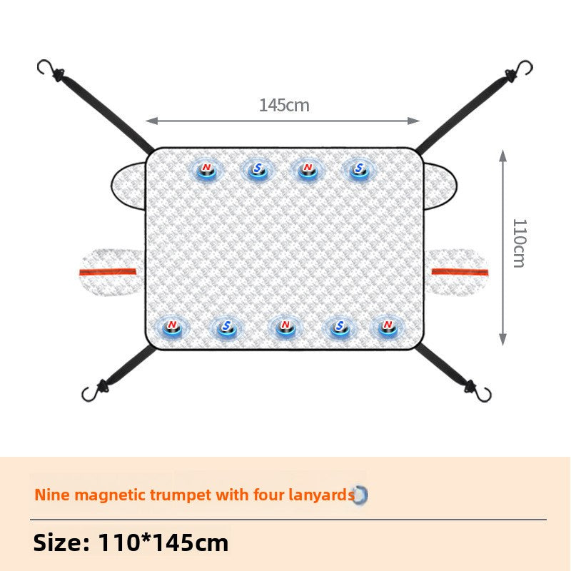 Magnetic Thickened Car Wind Shield Cover for Snow