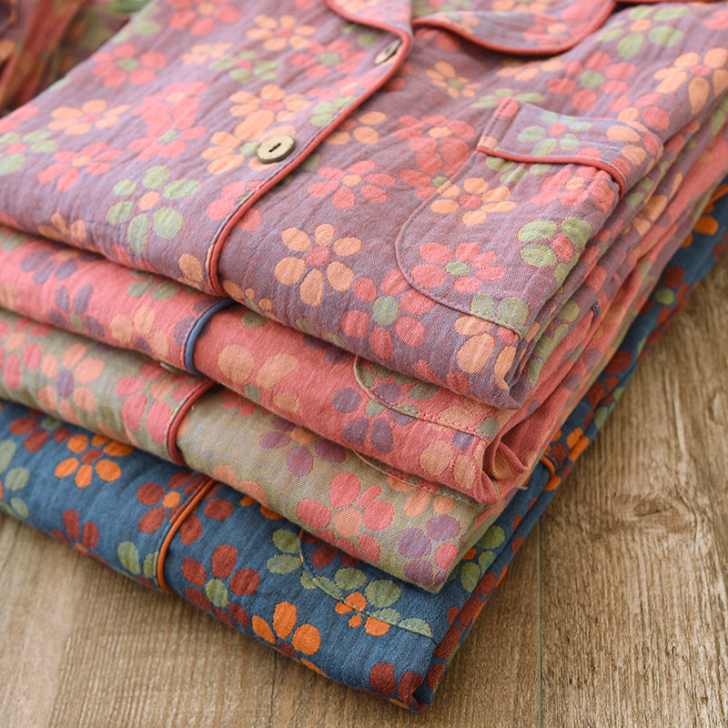 Women's Ethnic Cotton Pajama Set