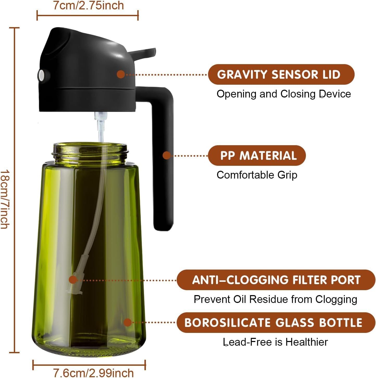 Oil Pot Kitchen Household Oil Spray Bottle