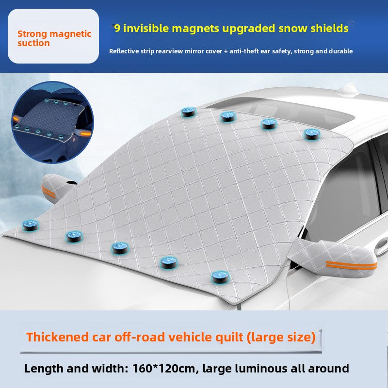 Magnetic Thickened Car Wind Shield Cover for Snow