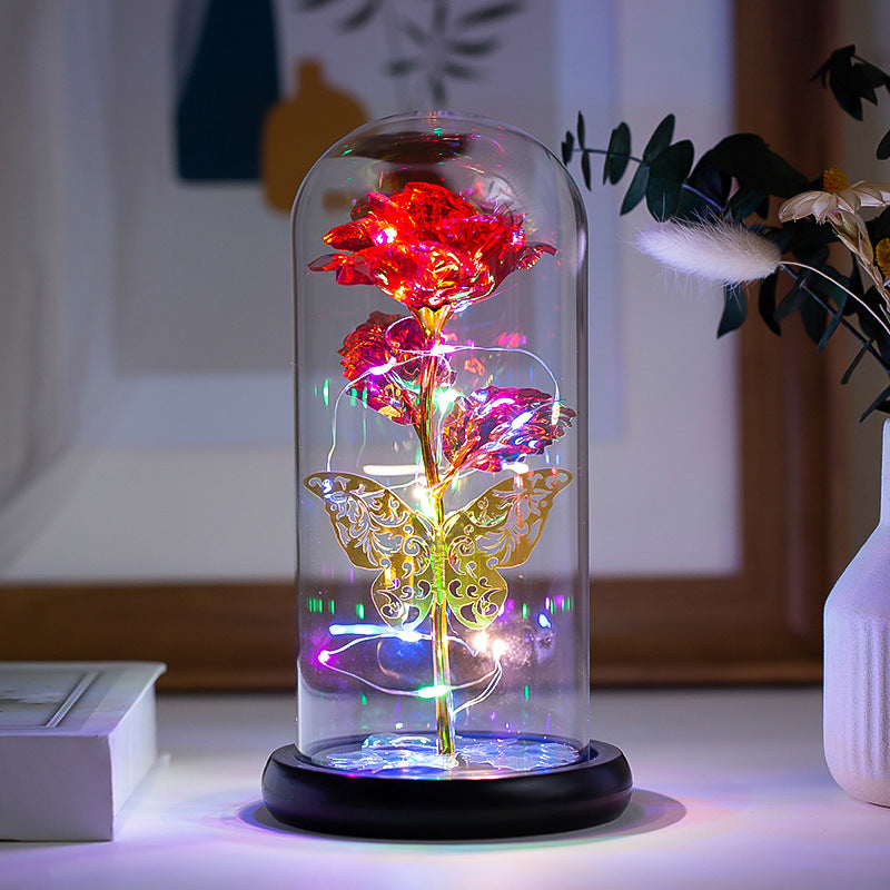 Eternal flower glass cover