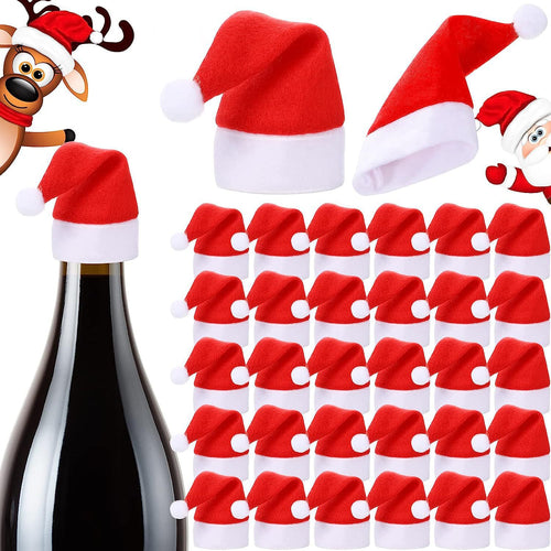 Christmas Hat Fork & Knife Cover Decoration