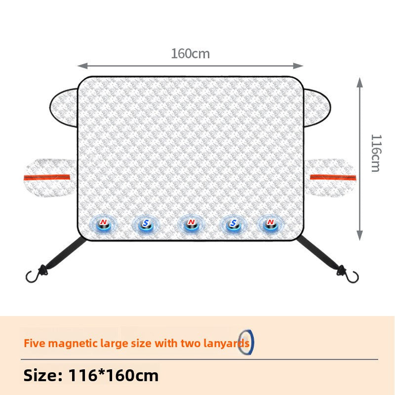 Magnetic Thickened Car Wind Shield Cover for Snow