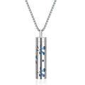 Long strip-shaped stainless steel necklace