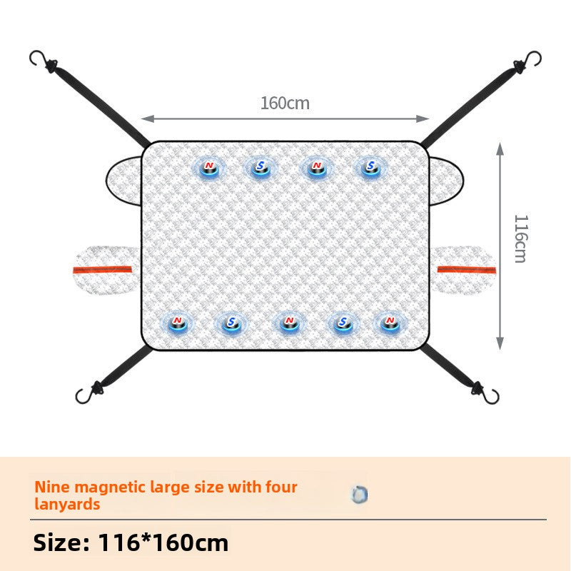 Magnetic Thickened Car Wind Shield Cover for Snow