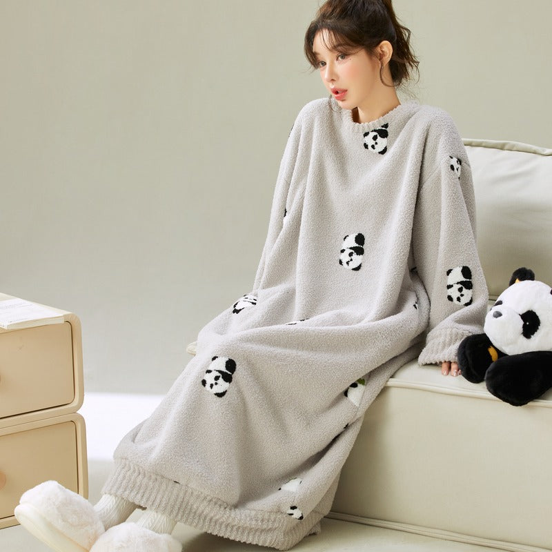 Coral Fleece Pajama Nightgown