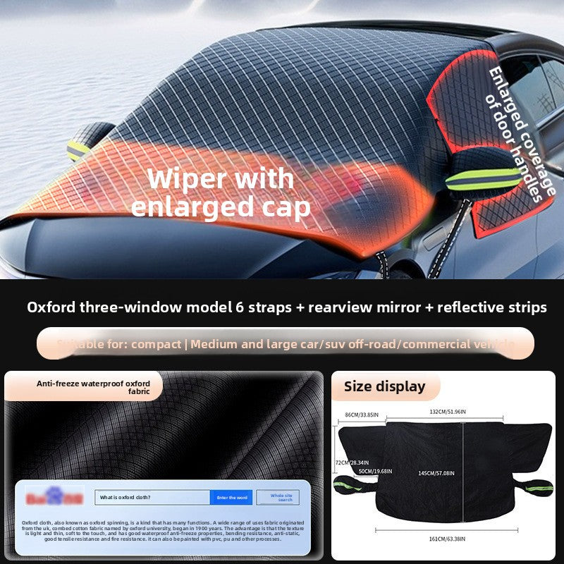 Magnetic Thickened Car Wind Shield Cover for Snow
