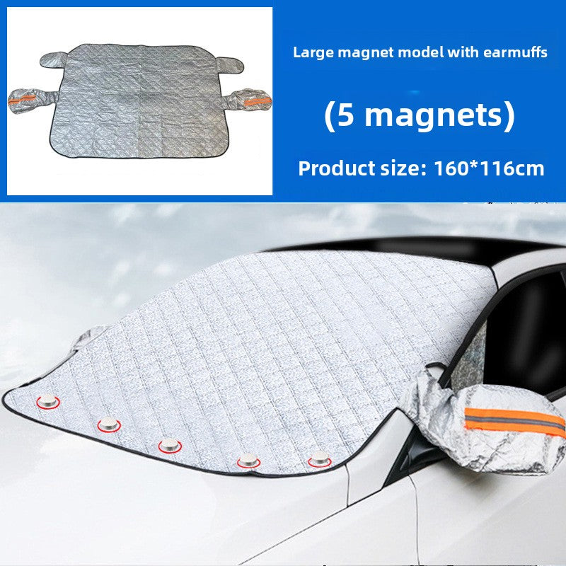 Magnetic Thickened Car Wind Shield Cover for Snow