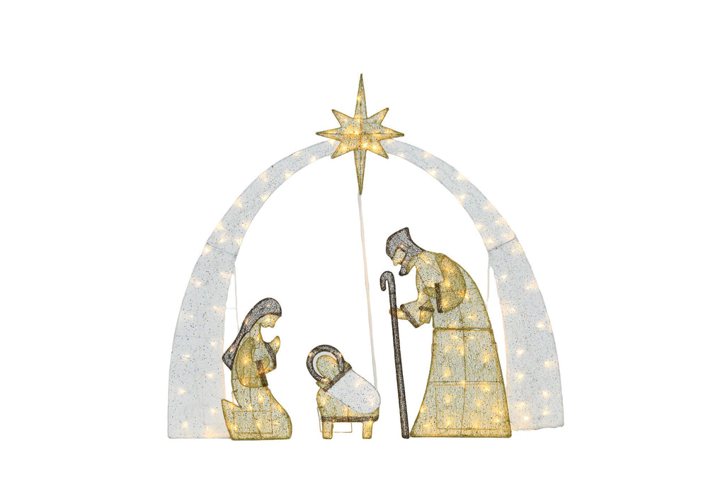 Nativity Scene Warm White Always Bright Decoration Christmas Religious Scene Indoor And Outdoor Atmosphere Faith Decorations