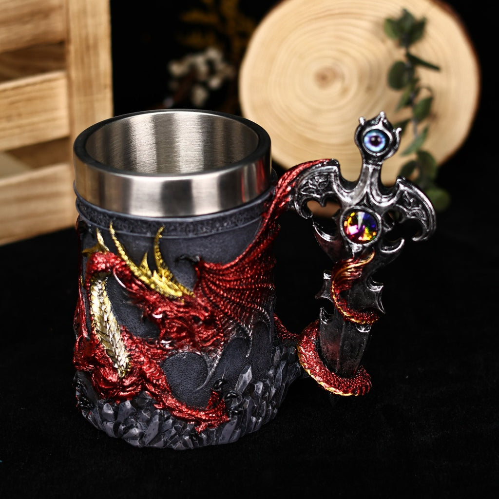 Creative Dragon Battle Stainless Steel Mug
