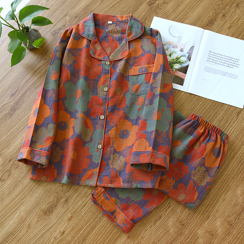 Women's Ethnic Cotton Pajama Set