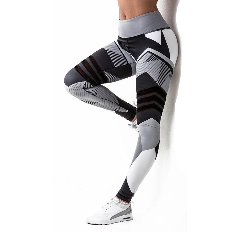 High Waist Digital Print Yoga Leggings