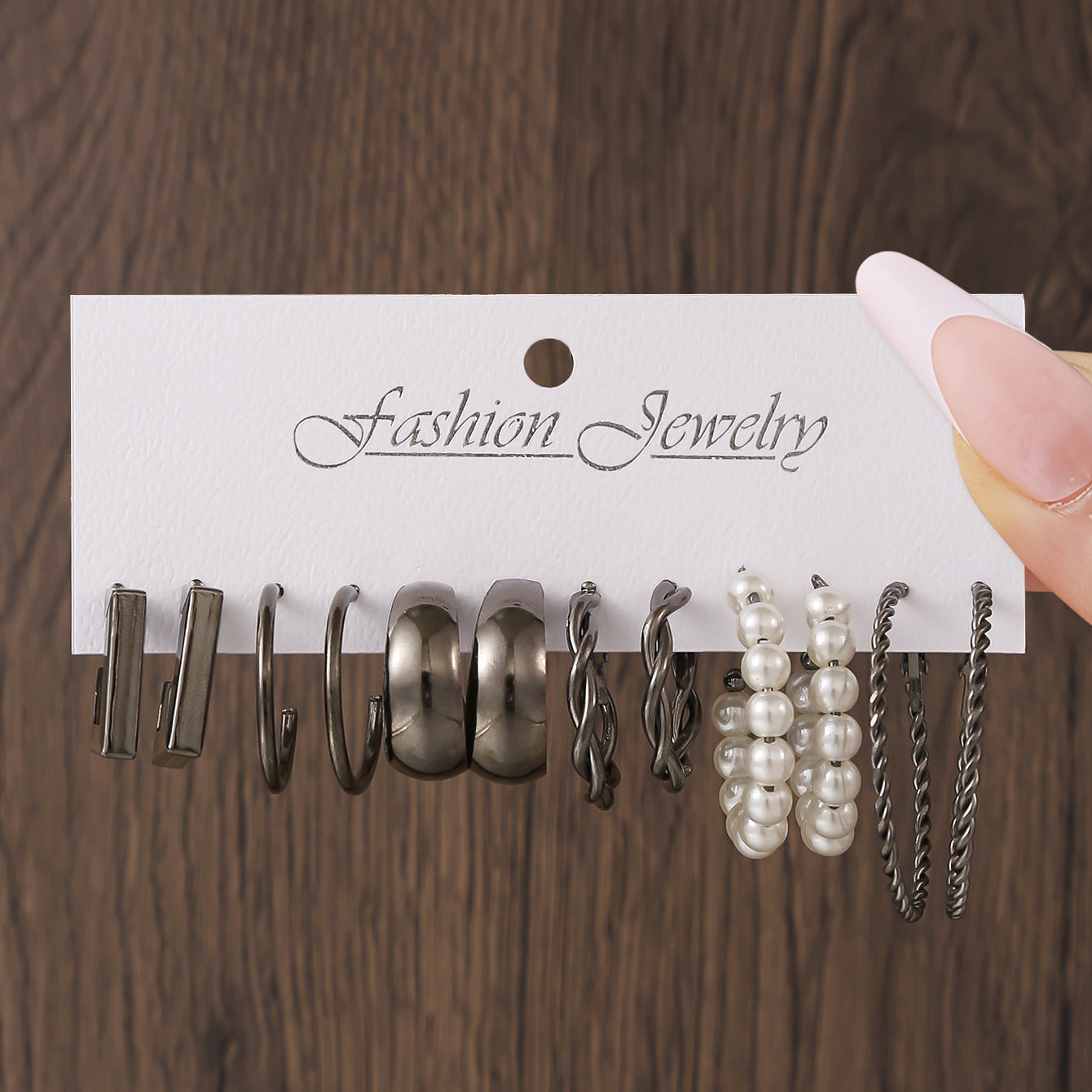 Geometric Metal Women's Earrings Set