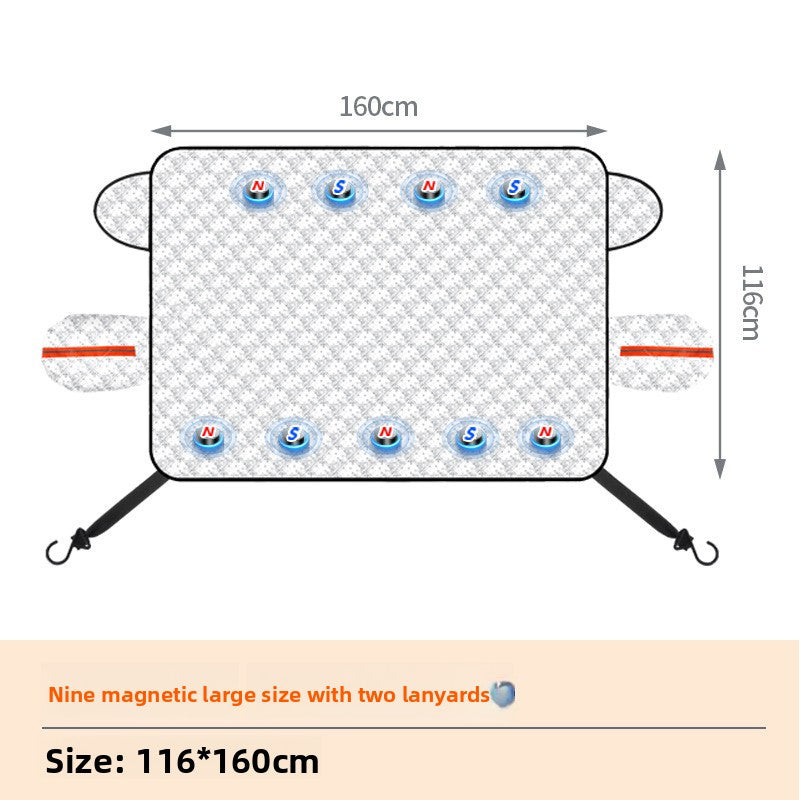 Magnetic Thickened Car Wind Shield Cover for Snow