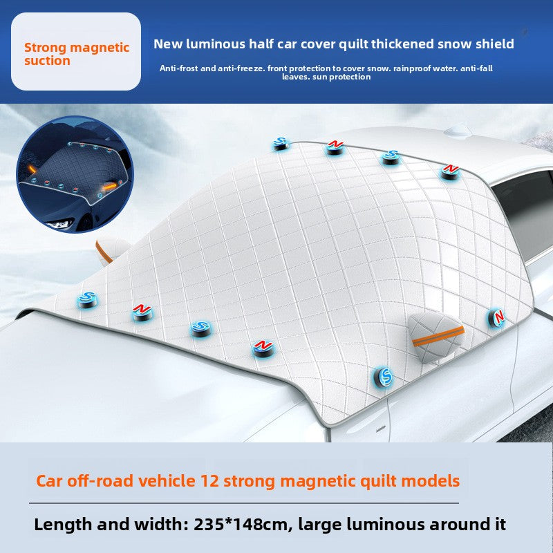 Magnetic Thickened Car Wind Shield Cover for Snow