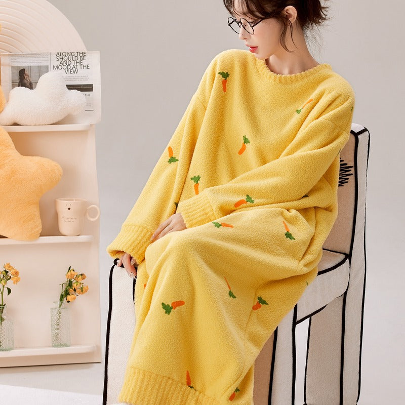 Coral Fleece Pajama Nightgown