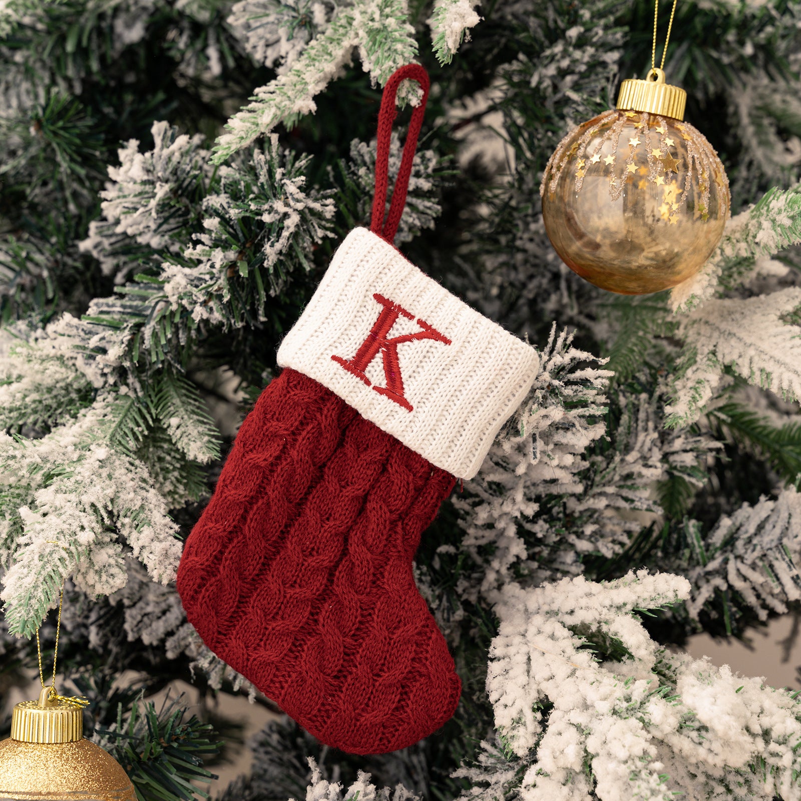 Letter Christmas Stocking Creative Hanging Ornament