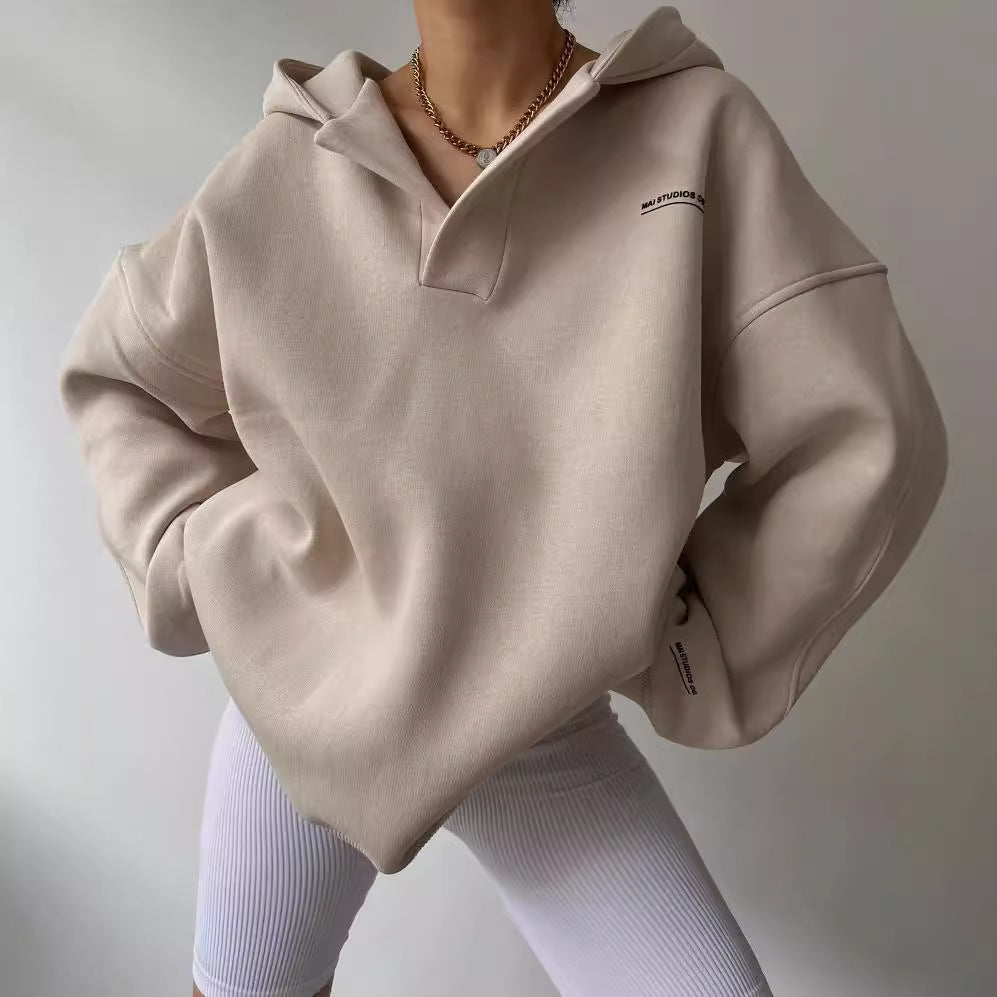 Thick-fabric Hooded Long-Sleeved Versatile Hoodie