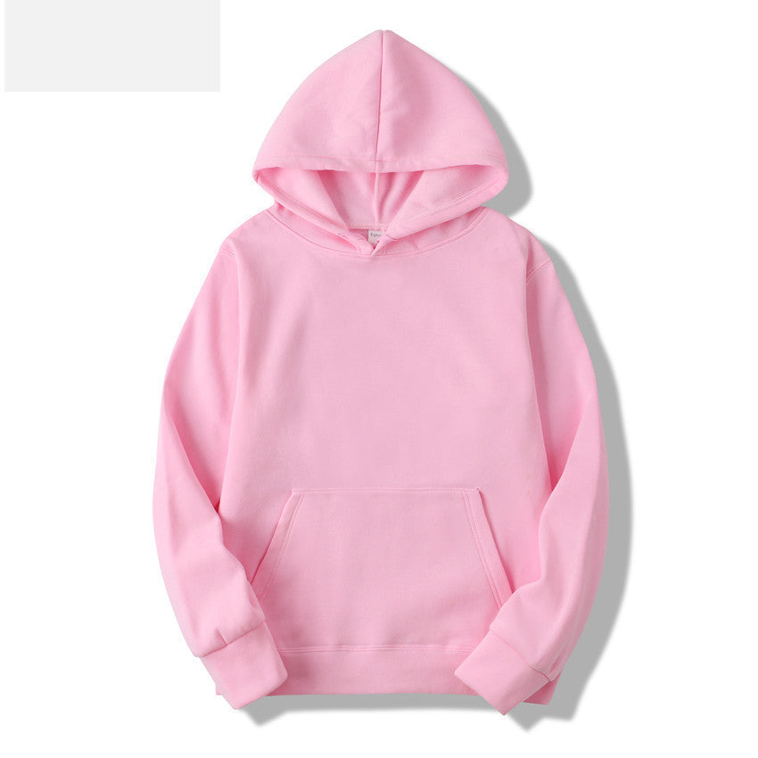 Fleece Solid Color Hoodie