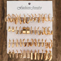 Geometric Metal Women's Earrings Set