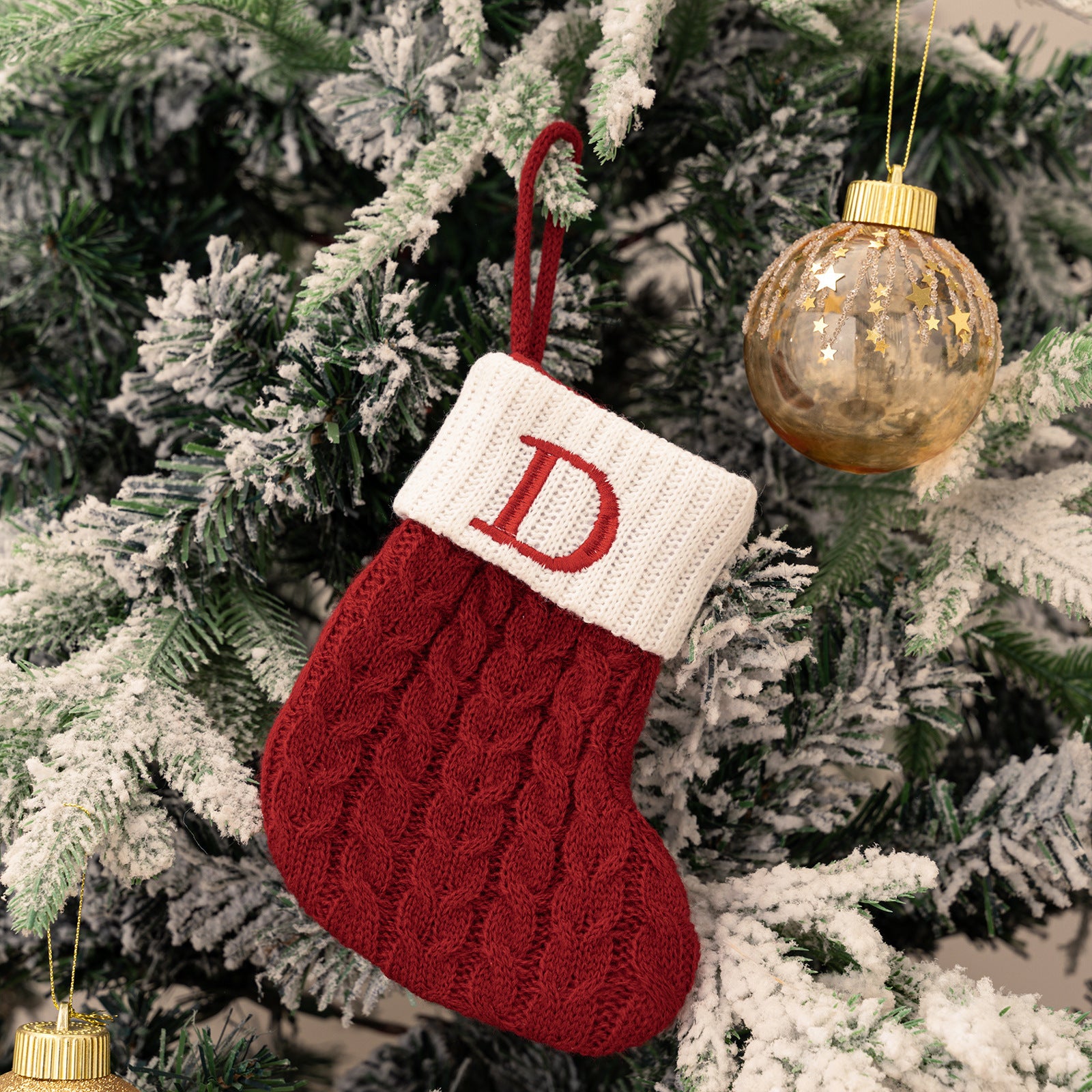 Letter Christmas Stocking Creative Hanging Ornament