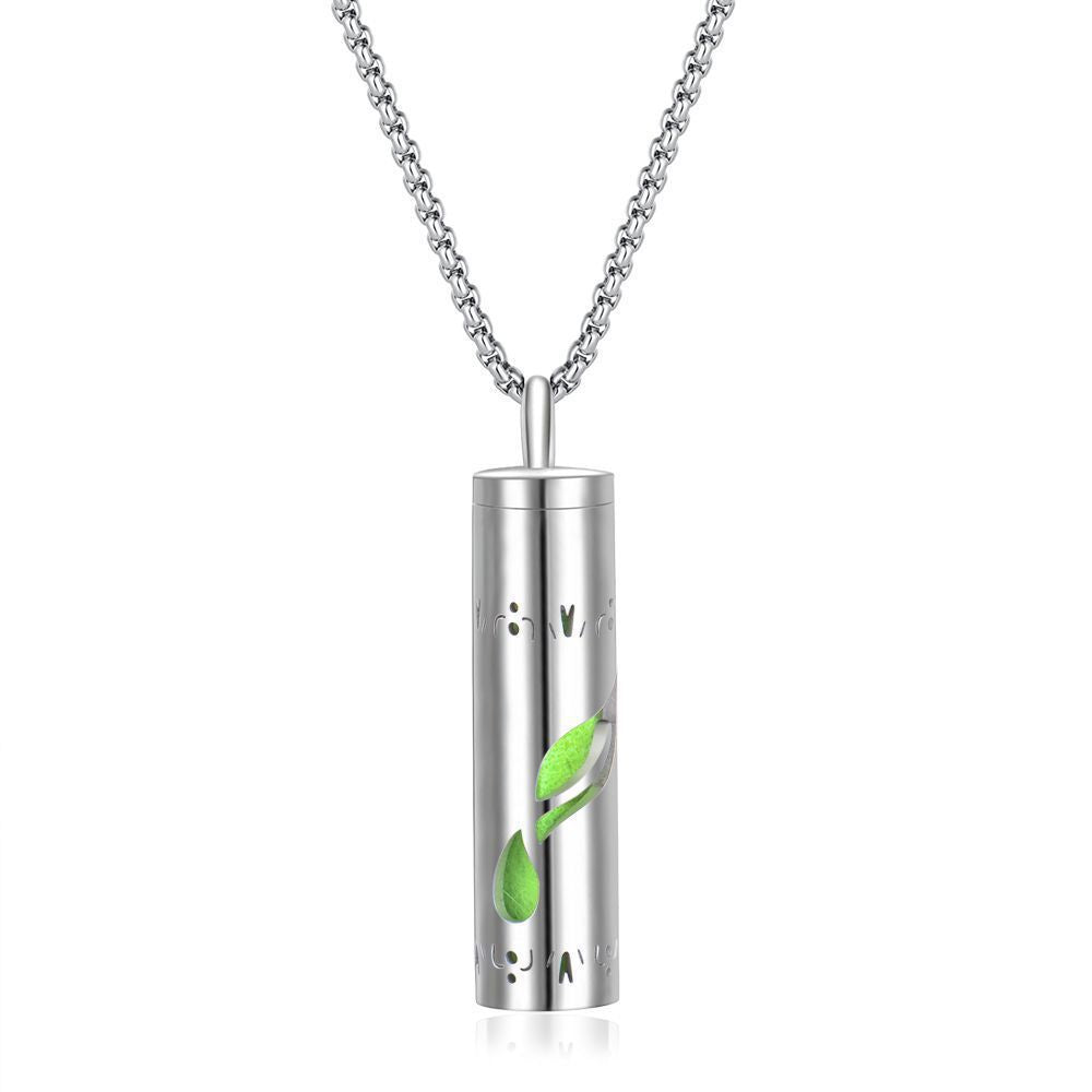 Long strip-shaped stainless steel necklace