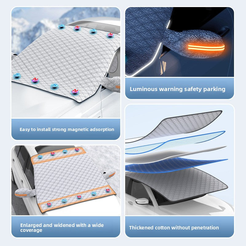 Magnetic Thickened Car Wind Shield Cover for Snow
