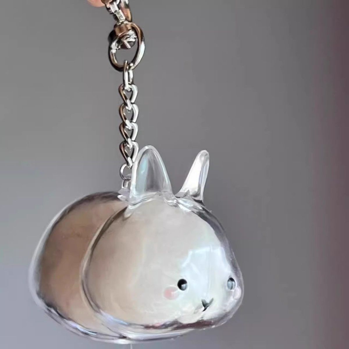 Cartoon Pet Hair Storage Keychain Pendant