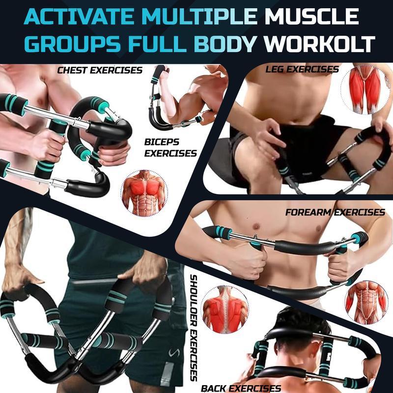 Yagod Twist Bar Arm Trainer, Adjustable Resistance From 90 To 120 Lbs, Suitable For Home And Gym Use, For Arm, Chest, And Shoulder Training