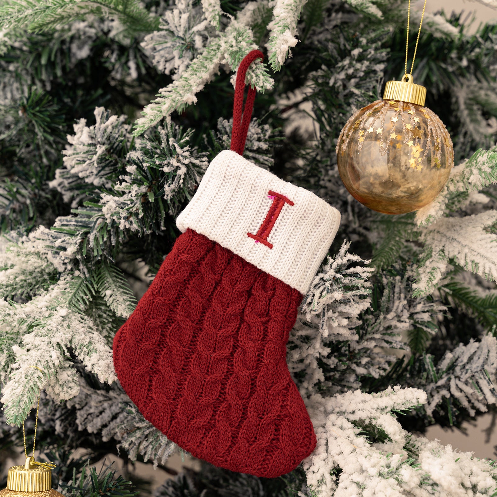 Letter Christmas Stocking Creative Hanging Ornament