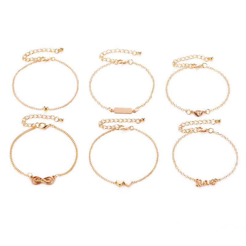Women's Bohemian 8-Shaped Heart Alloy Bracelet