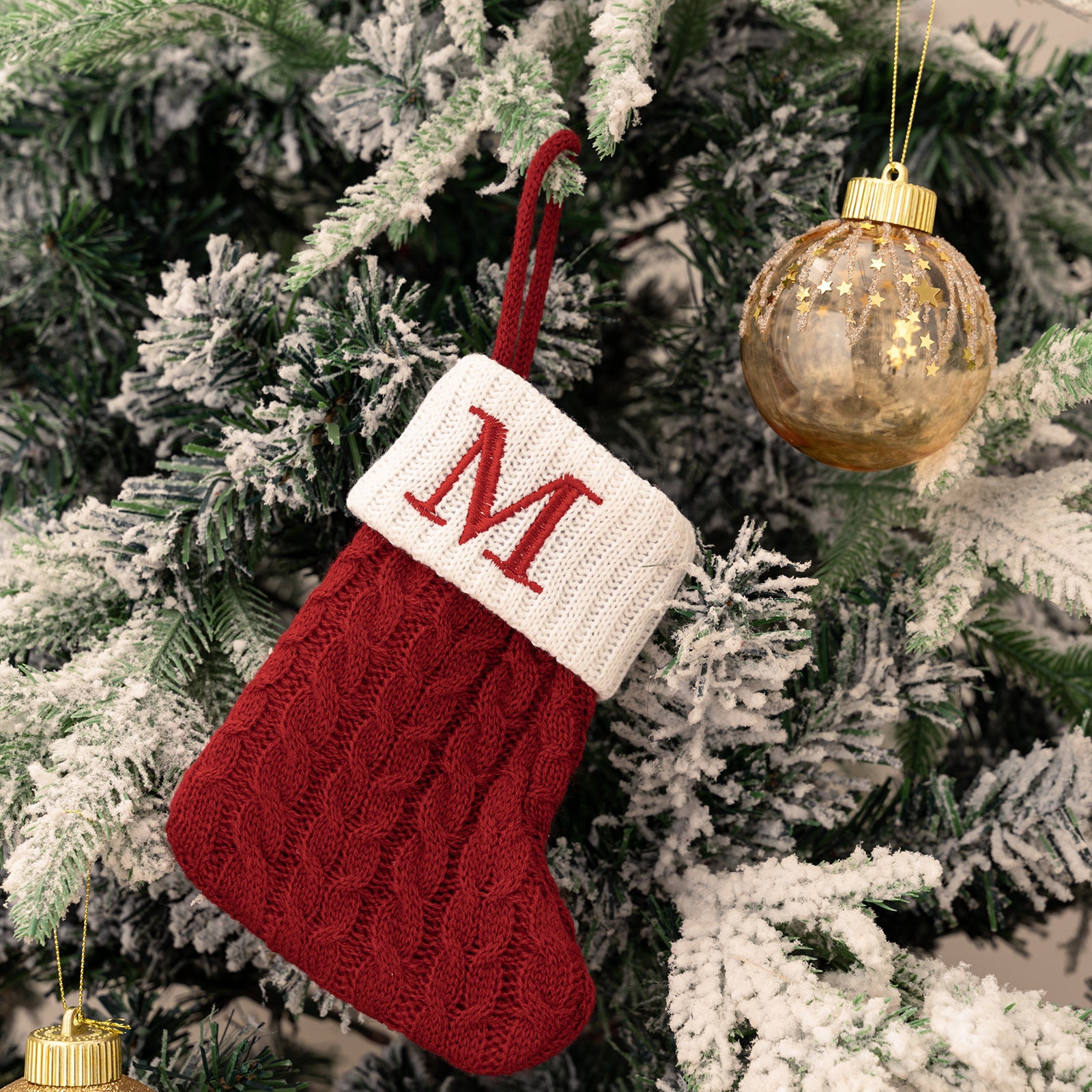 Letter Christmas Stocking Creative Hanging Ornament