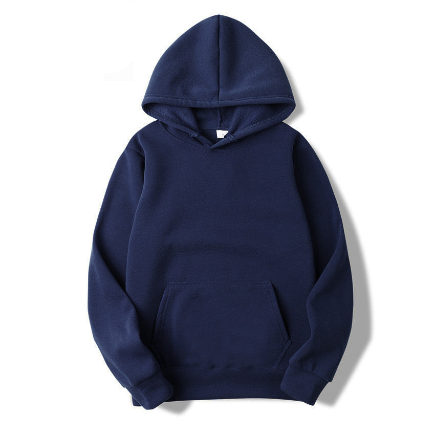 Fleece Solid Color Hoodie