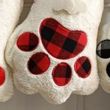 Christmas Plush Bear Paw Hanging Decoration