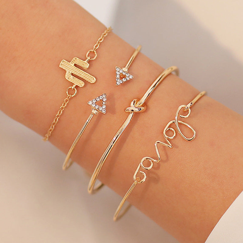 Women's Bohemian 8-Shaped Heart Alloy Bracelet