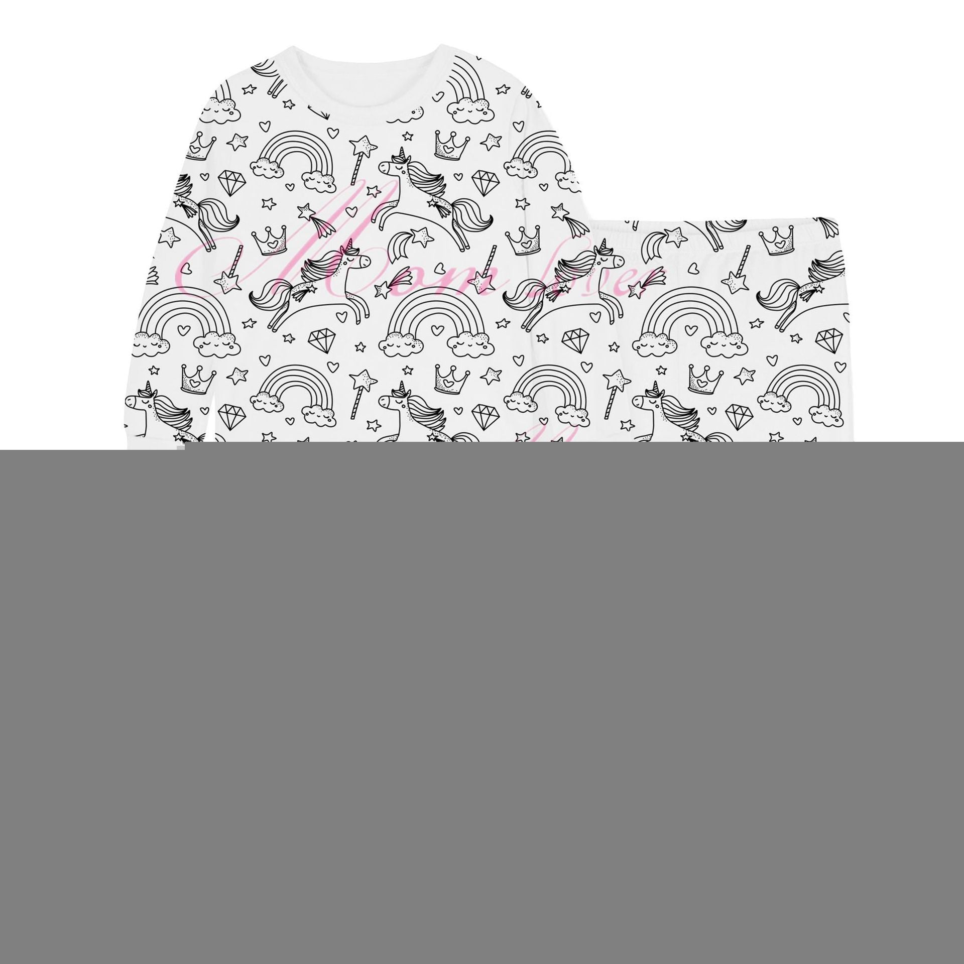 Kids' DIY Colorable Pajama Set with Marker Pen