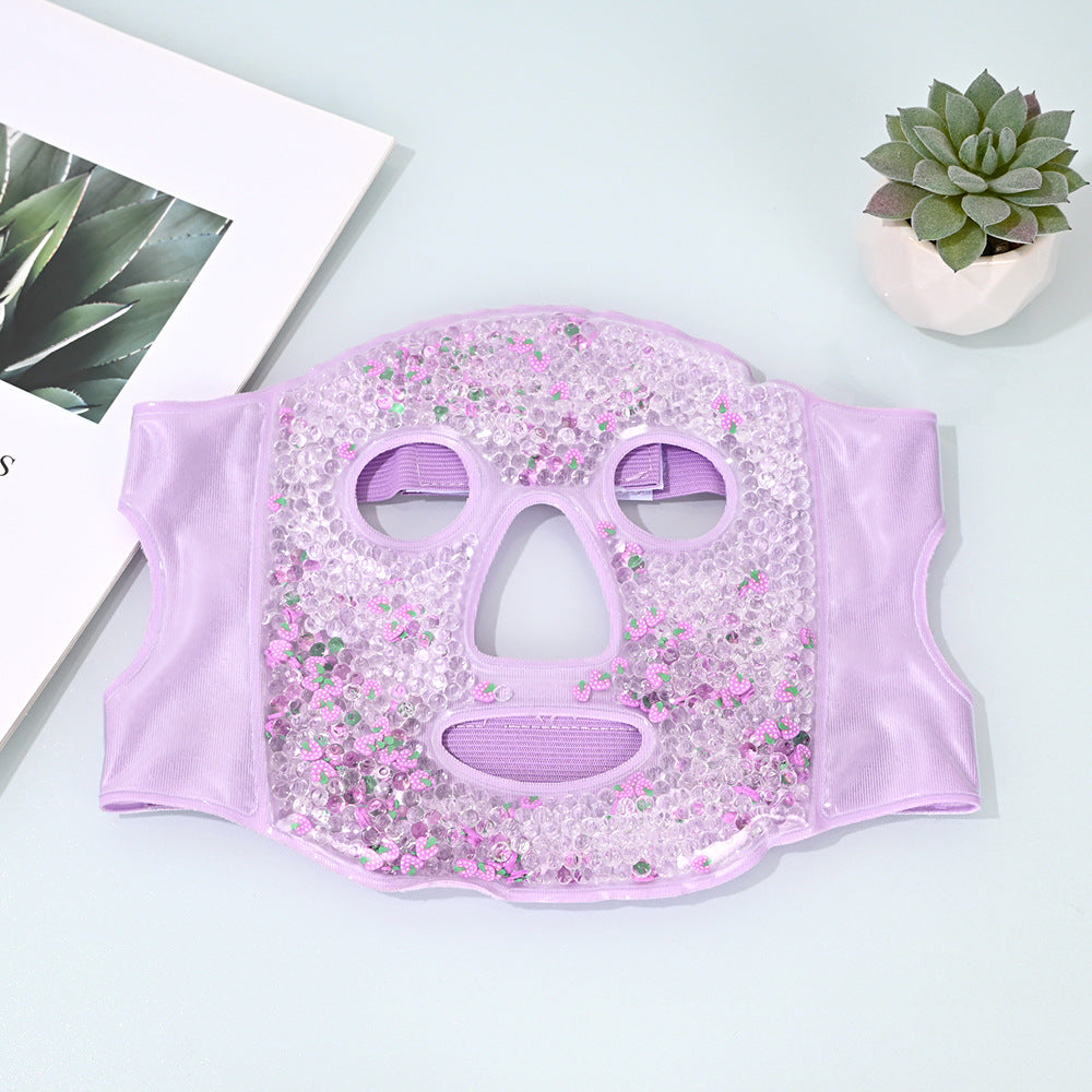Reusable Cooling Face Mask with Ice Beads