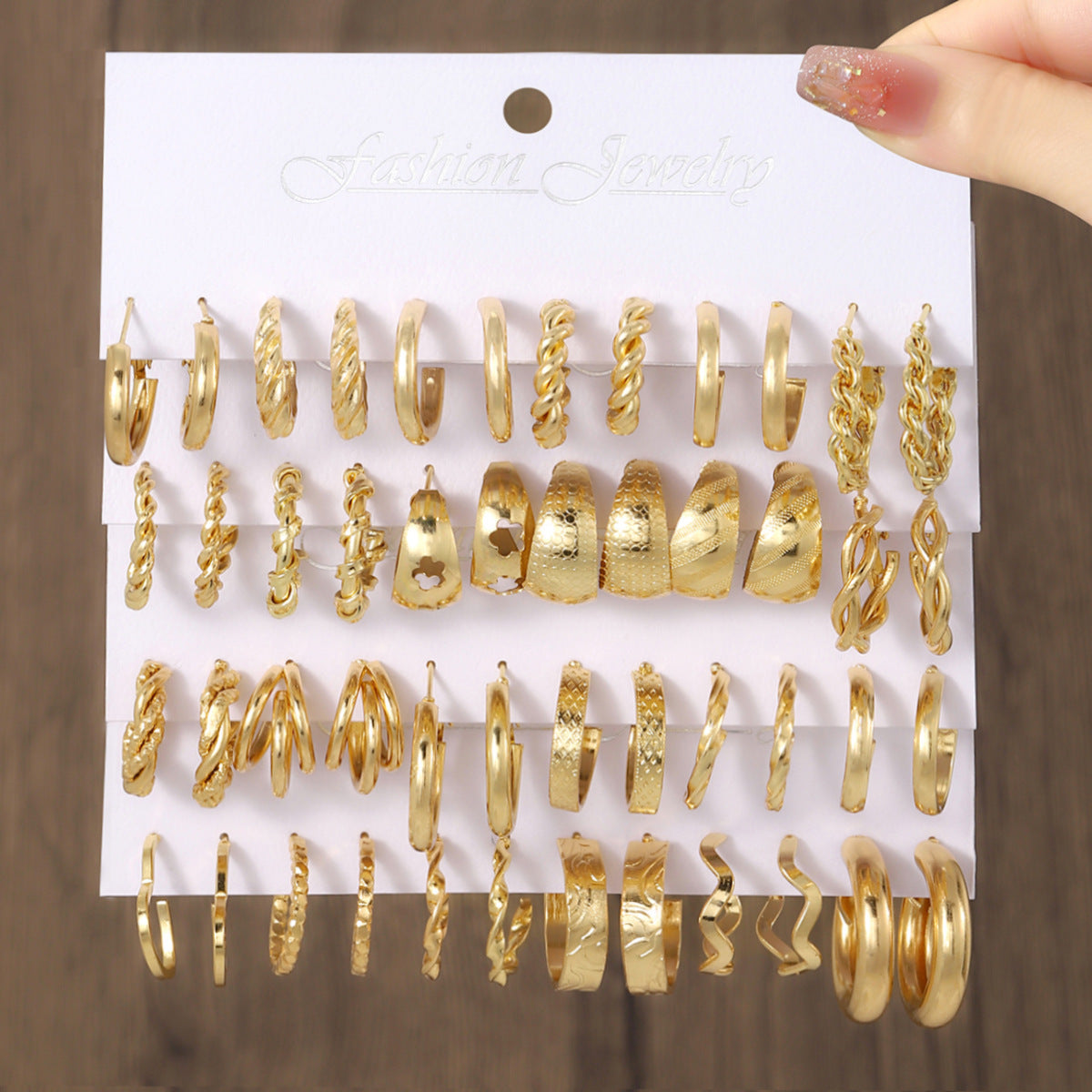 Geometric Metal Women's Earrings Set