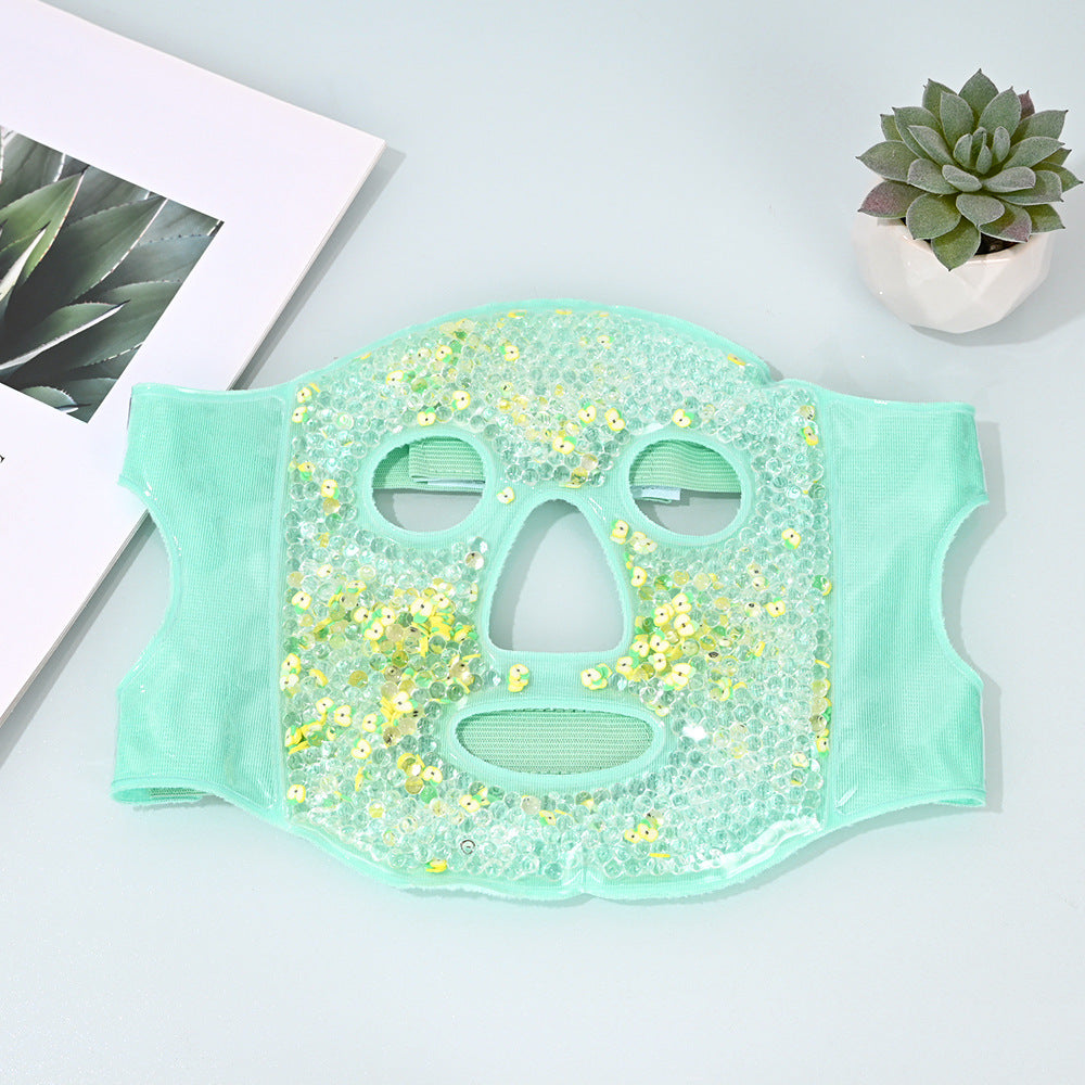 Reusable Cooling Face Mask with Ice Beads